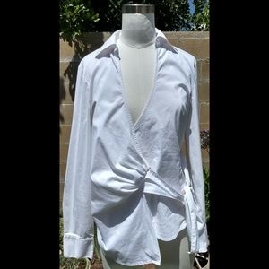 Express Design Studio low-cut kimono-style shirt